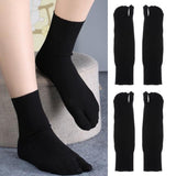 Maxbell 2 Pairs Split 2-Toe Flip Flop Socks Tabi / Ninja / Geta Socks Unisex Black