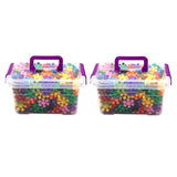 Maxbell 600 Pieces Creative Plastic Snowflake Building Blocks Puzzle Kids STEM Toys