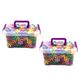 Maxbell 600 Pieces Creative Plastic Snowflake Building Blocks Puzzle Kids STEM Toys