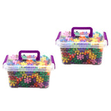 Maxbell 600 Pieces Creative Plastic Snowflake Building Blocks Puzzle Kids STEM Toys