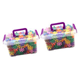 Maxbell 600 Pieces Creative Plastic Snowflake Building Blocks Puzzle Kids STEM Toys