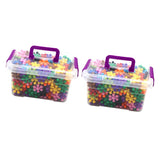 Maxbell 600 Pieces Creative Plastic Snowflake Building Blocks Puzzle Kids STEM Toys