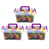 Maxbell 900 Pieces Creative Plastic Snowflake Building Blocks Puzzle Kids STEM Toys