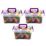 Maxbell 900 Pieces Creative Plastic Snowflake Building Blocks Puzzle Kids STEM Toys