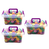 Maxbell 900 Pieces Creative Plastic Snowflake Building Blocks Puzzle Kids STEM Toys