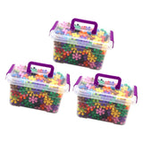 Maxbell 900 Pieces Creative Plastic Snowflake Building Blocks Puzzle Kids STEM Toys