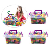 Maxbell 900 Pieces Creative Plastic Snowflake Building Blocks Puzzle Kids STEM Toys