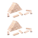 Maxbell 100x Wooden Blocks -2inch - Wood Rectangle Blocks for Crafts & DIY Projects