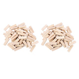 Maxbell 100x Wooden Blocks -2inch - Wood Rectangle Blocks for Crafts & DIY Projects