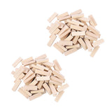Maxbell 100x Wooden Blocks -2inch - Wood Rectangle Blocks for Crafts & DIY Projects