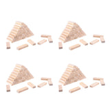 Maxbell 200x Wooden Blocks -2inch - Wood Rectangle Blocks for Crafts & DIY Projects