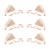 Maxbell 300x Wooden Blocks -2inch - Wood Rectangle Blocks for Crafts & DIY Projects