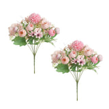 Maxbell 7 Bunches of Artifical Bracketplant Hanging Garland Art  Light Pink 2x