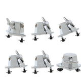 Maxbell 6Pcs Chrome Floor Tom Leg Mount Bracket Tom Drum Set Replacement Part Access