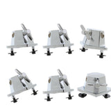 Maxbell 6Pcs Chrome Floor Tom Leg Mount Bracket Tom Drum Set Replacement Part Access