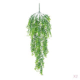 Maxbell 2xArtificial Wall Hanging Plant Plastic Greenery Vine Greenery Bunch