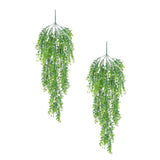 Maxbell 2xArtificial Wall Hanging Plant Plastic Greenery Vine Greenery Bunch