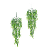 Maxbell 2xArtificial Wall Hanging Plant Plastic Greenery Vine Greenery Bunch