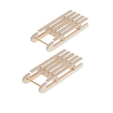 Maxbell 1/12 Dollhouse Unfinshed DIY Wooden Toboggan Sled Garden Outdoor Decor 2pcs