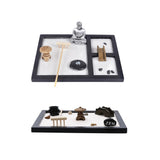 Maxbell 2Pcs Buddha Zen Sandbox Meditation Sand Box Garden Tabletop Decor