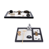 Maxbell 2Pcs Buddha Zen Sandbox Meditation Sand Box Garden Tabletop Decor