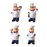 Maxbell 4Pcs Resin Chef Kitchen Decor Table Centerpiece Figurine Home Collectible