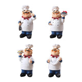 Maxbell 4Pcs Resin Chef Kitchen Decor Table Centerpiece Figurine Home Collectible