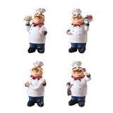 Maxbell 4Pcs Resin Chef Kitchen Decor Table Centerpiece Figurine Home Collectible