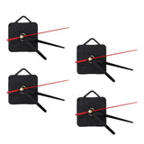 Maxbell 4pcs Wall Clock Movement with Pointer for DIY and Repair black red pointer