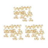 Maxbell 60pcs Metal Flower Shape Slices DIY Charms Pendant Making Accessories Golden