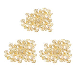 Maxbell 60pcs Metal Flower Shape Slices DIY Charms Pendant Making Accessories Golden