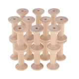 Maxbell 20Pcs Wooden Empty Spools for Wire Thread Bobbins Cord Coils 3.5 x 6cm