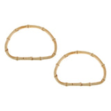 Maxbell 2pcs DIY Natural Bamboo Wooden Purse Bag Handle Handbag Replacement Crafts