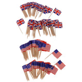 Maxbell 100 Pieces  England Flag +100 Piece USA Flag