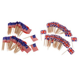 Maxbell 100 Pieces  England Flag +100 Piece USA Flag