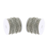 Maxbell 20 Yard/ 2 Roll Stainless Steel Ball Bead Chain for DIY Jewelry 1.5mm Silver