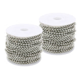 Maxbell 20 Yard/ 2 Roll Stainless Steel Ball Bead Chain for DIY Jewelry 1.5mm Silver