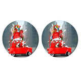 Maxbell 2 Pcs Table Cover Christmas Xmas Party Decoration 47" Tablecloth Santa & Elk