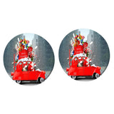 Maxbell 2 Pcs Table Cover Christmas Xmas Party Decoration 47" Tablecloth Santa & Elk