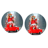 Maxbell 2 Pcs Table Cover Christmas Xmas Party Decoration 47" Tablecloth Santa & Elk