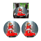 Maxbell 2 Pcs Table Cover Christmas Xmas Party Decoration 47" Tablecloth Santa & Elk