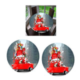 Maxbell 2 Pcs Table Cover Christmas Xmas Party Decoration 47" Tablecloth Santa & Elk