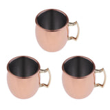 Maxbell 3 Pcs Mini Moscow Cup Beverage Drinking 60ml Coffee Cocktail Wine Mug Gift