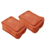 Maxbell 2pcs Household / Travel Outdoor Shoes Pouch Storage Organizer Bag Box Orange