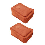 Maxbell 2pcs Household / Travel Outdoor Shoes Pouch Storage Organizer Bag Box Orange