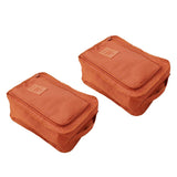 Maxbell 2pcs Household / Travel Outdoor Shoes Pouch Storage Organizer Bag Box Orange