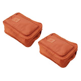 Maxbell 2pcs Household / Travel Outdoor Shoes Pouch Storage Organizer Bag Box Orange