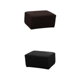 Maxbell 2Color Jacquard Storage Ottoman Cover Footstool Slipcover Protector