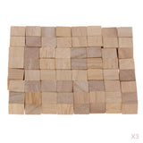 Maxbell LOT 300PCS NATURAL WOODEN BUILDING BLOCKS BRICKS CUBES SET PINE WOOD ECO TOY