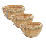 Maxbell 3pcs Bamboo Woven Canary Nest Bird Breeding Hatching Cage Parrot Rest Cave